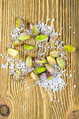 Image showing pistachios with salt