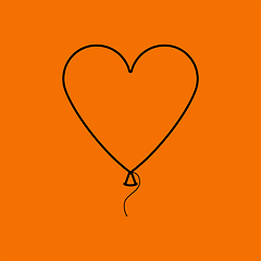 Image showing Heart Shape Balloon Icon