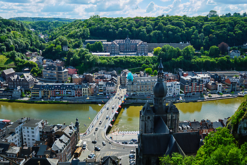 Image showing Aerial view of Dinant town, Belgium