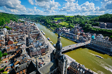 Image showing Aerial view of Dinant town, Belgium