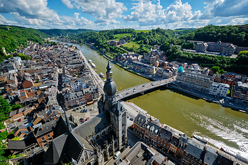 Image showing Aerial view of Dinant town, Belgium