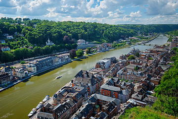 Image showing Aerial view of Dinant town, Belgium