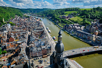 Image showing Aerial view of Dinant town, Belgium