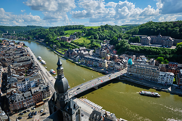 Image showing Aerial view of Dinant town, Belgium