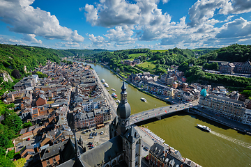 Image showing Aerial view of Dinant town, Belgium