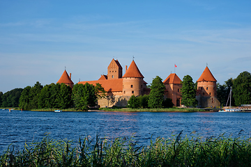 Image showing Trakai Island Castle in lake Galve, Lithuania