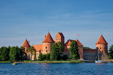 Image showing Trakai Island Castle in lake Galve, Lithuania