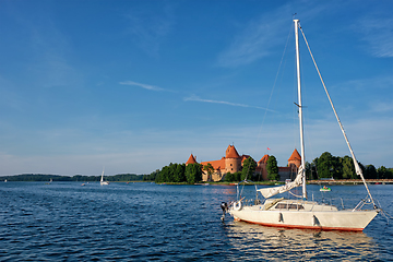 Image showing Trakai Island Castle in lake Galve, Lithuania