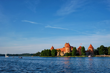 Image showing Trakai Island Castle in lake Galve, Lithuania