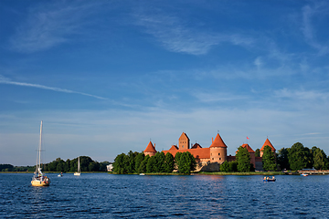 Image showing Trakai Island Castle in lake Galve, Lithuania