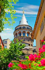 Image showing Galata Tower near the house