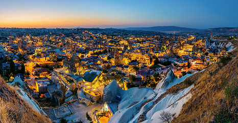 Image showing Goreme town in Cappadocia