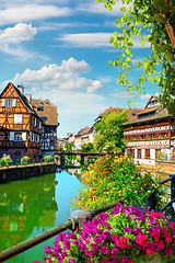 Image showing Houses on river  in Strasbourg