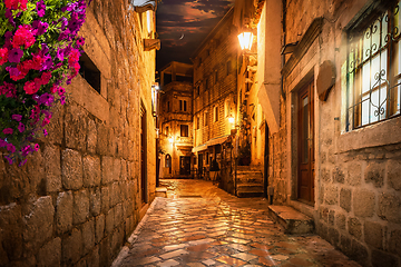 Image showing Illuminated night street