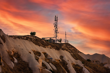 Image showing Mast TV antennas