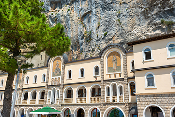 Image showing Monastery built into a mountain