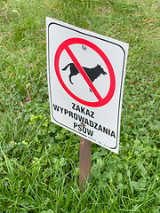 Image showing No dogs sign