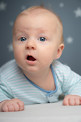 Image showing Cute baby with blue eyes - portrait