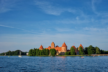 Image showing Trakai Island Castle in lake Galve, Lithuania