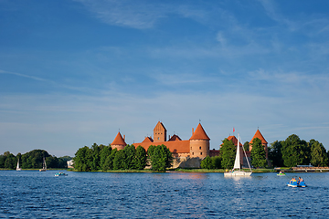 Image showing Trakai Island Castle in lake Galve, Lithuania