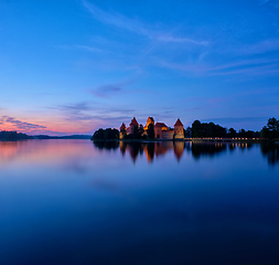 Image showing Trakai Island Castle in lake Galve, Lithuania