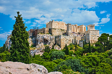 Image showing Iconic Parthenon Temple at the Acropolis of Athens, Greece