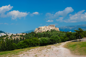 Image showing Iconic Parthenon Temple at the Acropolis of Athens, Greece