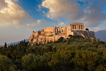 Image showing Iconic Parthenon Temple at the Acropolis of Athens, Greece