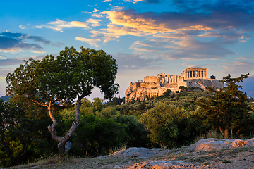 Image showing Iconic Parthenon Temple at the Acropolis of Athens, Greece