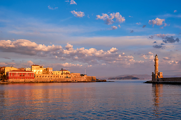 Image showing Picturesque old port of Chania, Crete island. Greece