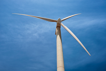 Image showing Wind generator turbine in sky