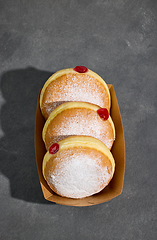 Image showing freshly baked jelly donuts