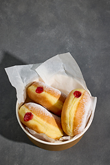 Image showing freshly baked jelly donuts