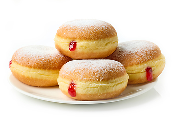 Image showing freshly baked jelly donuts