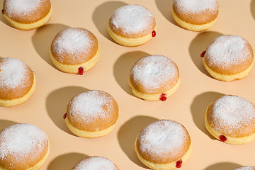 Image showing freshly baked jelly donuts