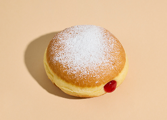 Image showing freshly baked jelly donut