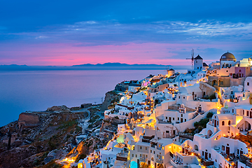 Image showing Famous greek tourist destination Oia, Greece