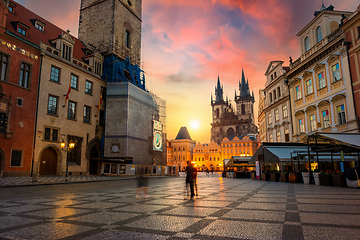 Image showing Old Town square illuminated