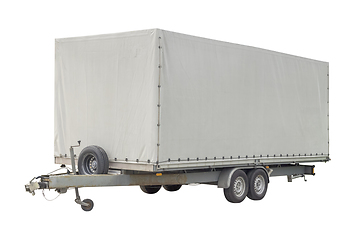 Image showing isolated white trailer