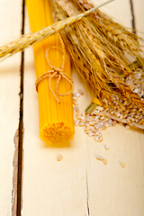 Image showing organic Raw italian pasta and durum wheat