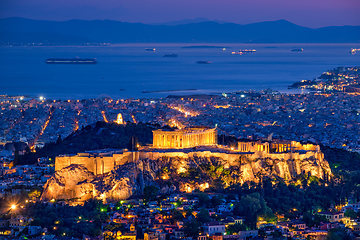 Image showing Iconic Parthenon Temple at the Acropolis of Athens, Greece