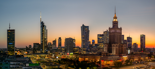 Image showing Palace of Culture at sunset