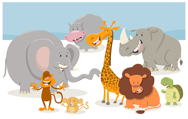 Image showing safari cartoon animal characters