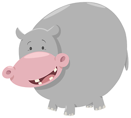 Image showing hippo cartoon animal character