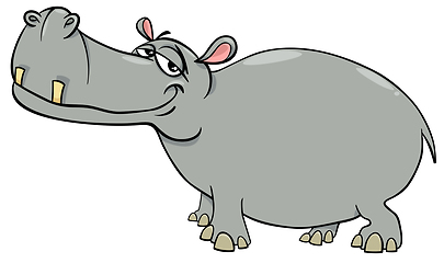 Image showing hippopotamus cartoon character