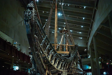 Image showing Stockholm, Swden - Novemer 6, 2018. Visit of The Vasa ship in Va