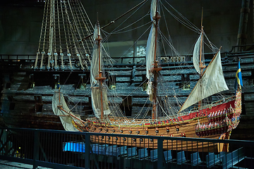 Image showing Stockholm, Swden - Novemer 6, 2018. Visit of The Vasa ship in Vasa Museum.