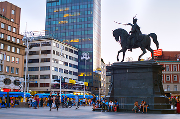 Image showing People Ban Jelacic square Zagreb