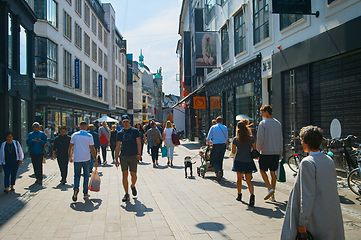 Image showing People Stroget shopping street Copenhagen