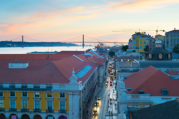 Image showing Lisbon Old Town street twilight